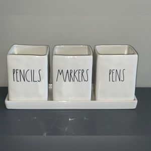 Rae Dunn Pencils Markers Pens set.